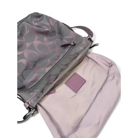 Coach Vintage Signature C Purple Duffle Hobo Bag - Picture 13 of 13